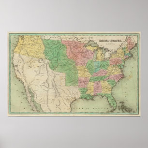 Poster Mapa 2 dos Estados Unidos