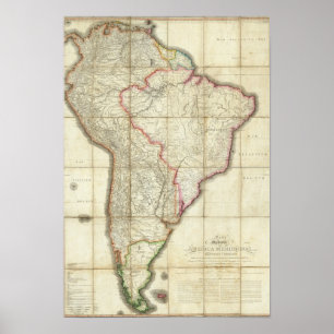 Poster Mapa 3 de Ámérica do Sul