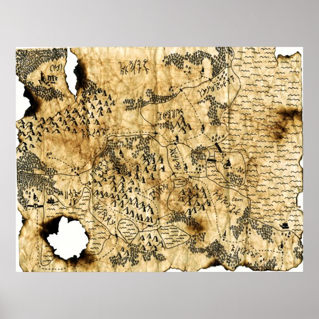 Póster Mapa 6 do Reino Esquecido (Frente)