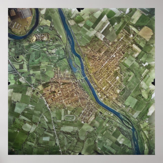 Poster Mapa Aéreo da Cidade Primavera de Royersford PA 19