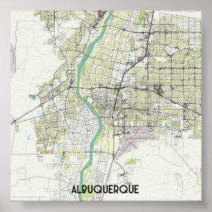 Poster Mapa albuquerque