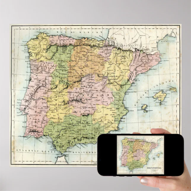 Mapa de espanha e portugal