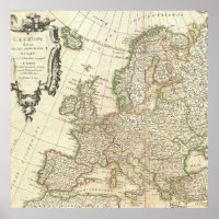 Mapa Antigo da Europa