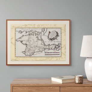Poster Mapa antigo da Península da Crimeia