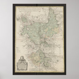 Poster Mapa Antigo de Magdeburgo, Cartografia Alemã Vinta