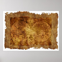 Mapa antigo do mundo