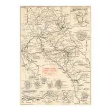 Mapa Antigo do Parque Nacional de Yosemite 1922