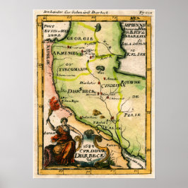 Poster Mapa armênio de 1684