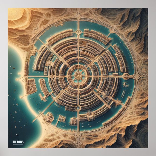 Poster Mapa Atlantis (Frente)