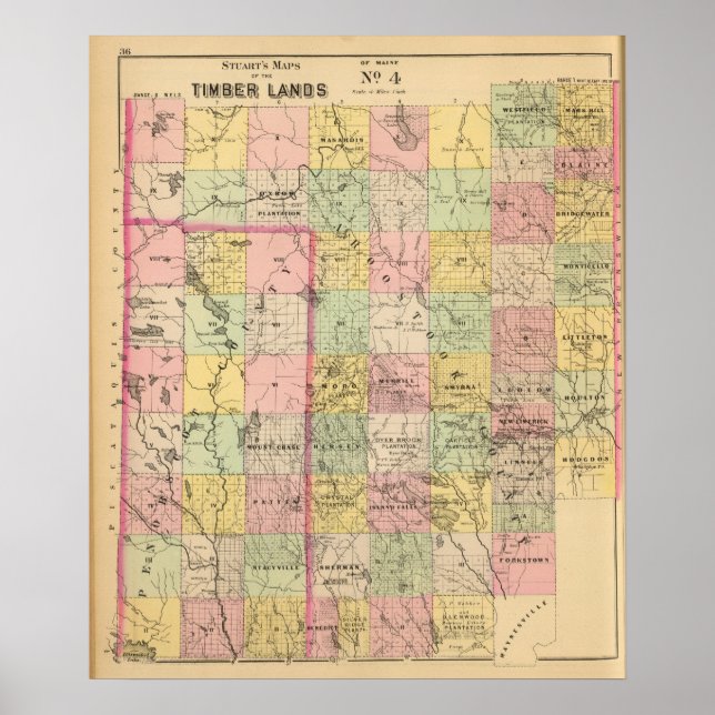 Póster Mapa Atlas das terras-da-madeira 4 (Frente)