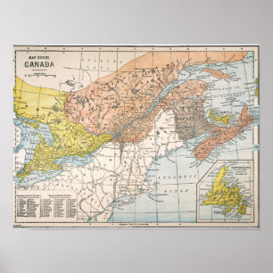 PÓSTER MAPA: CANADÁ ORIENTAL