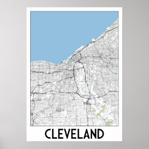 Poster Mapa Cleveland