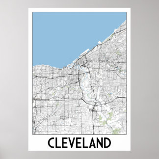 Poster Mapa Cleveland