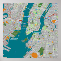 Mapa colorido da NYC