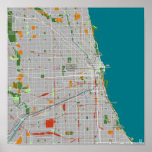 Mapa colorido de Chicago