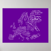 Mapa comida da Europa (Roxo)