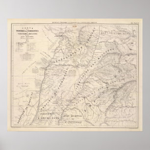 Póster Mapa, Corrientes Prov, missão de Terr