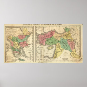 Poster Mapa cronológico da Turquia