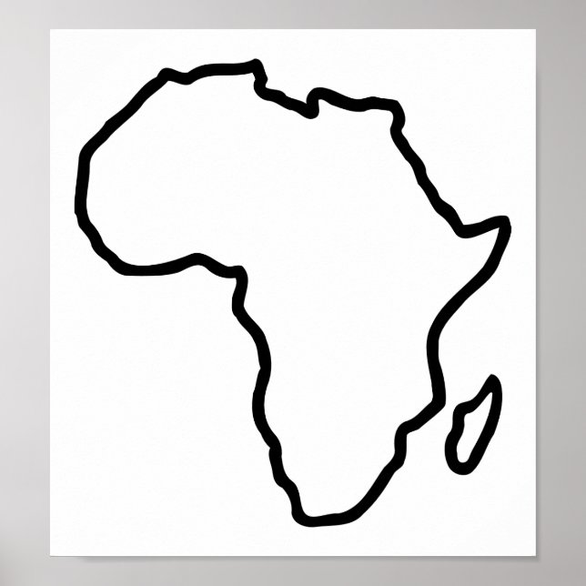 Póster Mapa da África (Frente)