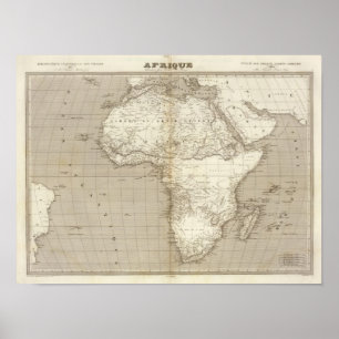 Póster Mapa da África
