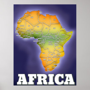Poster Mapa da áfrica