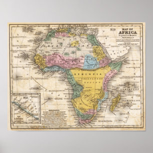 Póster Mapa da África
