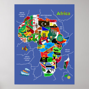Poster Mapa da África