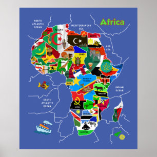 Poster Mapa da África