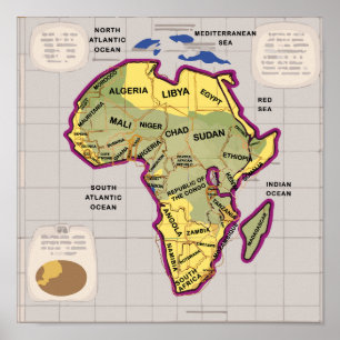 Poster Mapa da África