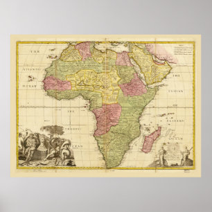 Poster Mapa da África por John Senex (1725)