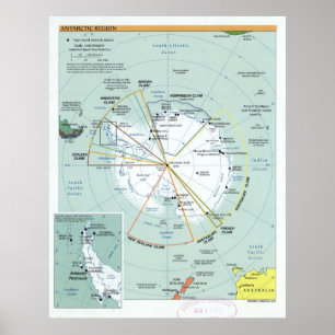 Poster Mapa da Antártica (2000)