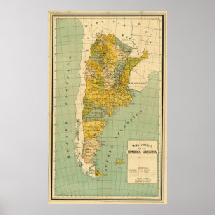 Poster Mapa da Argentina (1910)