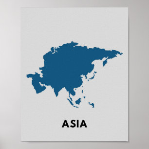 Poster Mapa da Ásia