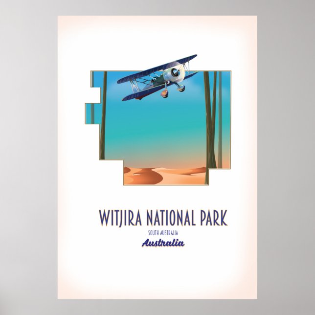 Poster Mapa da Austrália do Parque Nacional Witjira (Frente)