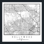Poster Mapa da Califórnia em Hollywood<br><div class="desc">Mapa da Califórnia em Hollywood</div>