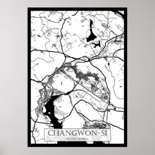 Poster Mapa da Cidade de Campinas Brasil