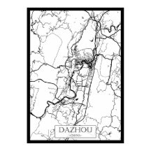 Mapa da Cidade de Dazhou China