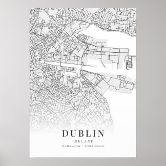 Poster Mapa da Cidade de Dublin
