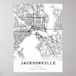 Poster Mapa da Cidade de Jacksonville