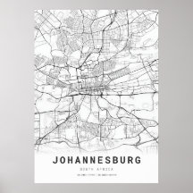 Mapa da Cidade de Joanesburgo