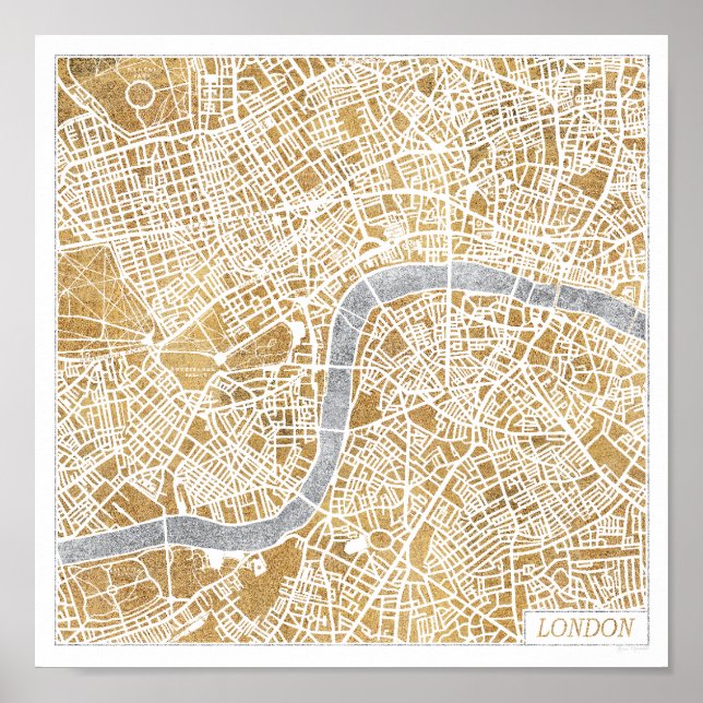 Póster Mapa Da Cidade De Londres (Frente)