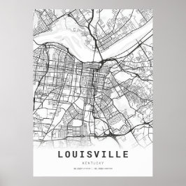 Poster Mapa da cidade de Louisville