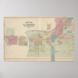 Póster Mapa da Cidade de Mankato, Minnesota