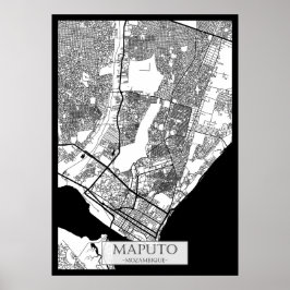 Poster Mapa da Cidade de Maputo Moçambique