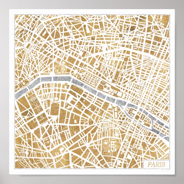 Póster Mapa Da Cidade De Paris (Frente)