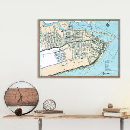 Póster Mapa da Cidade de Quebec 1906 Poster Glossy