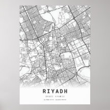 Mapa da cidade de Riyadh