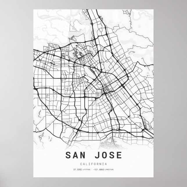 Poster Mapa da cidade de San José (Frente)
