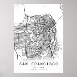 Poster Mapa da Cidade de São Francisco