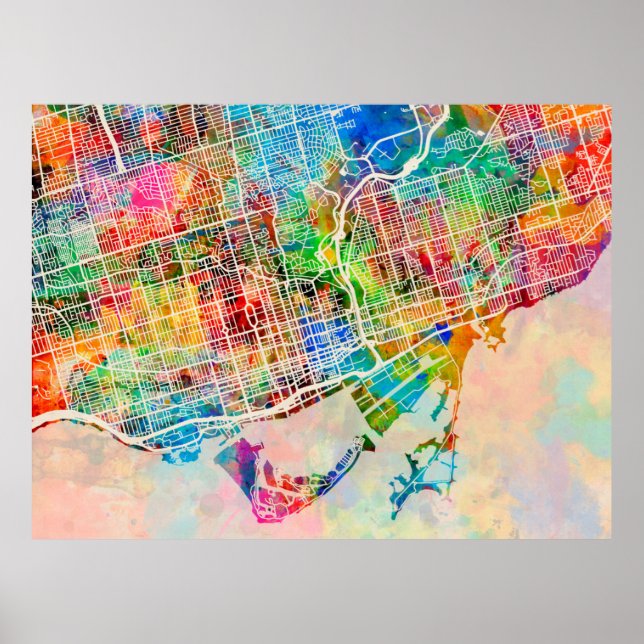 Poster Mapa da cidade de Toronto (Frente)